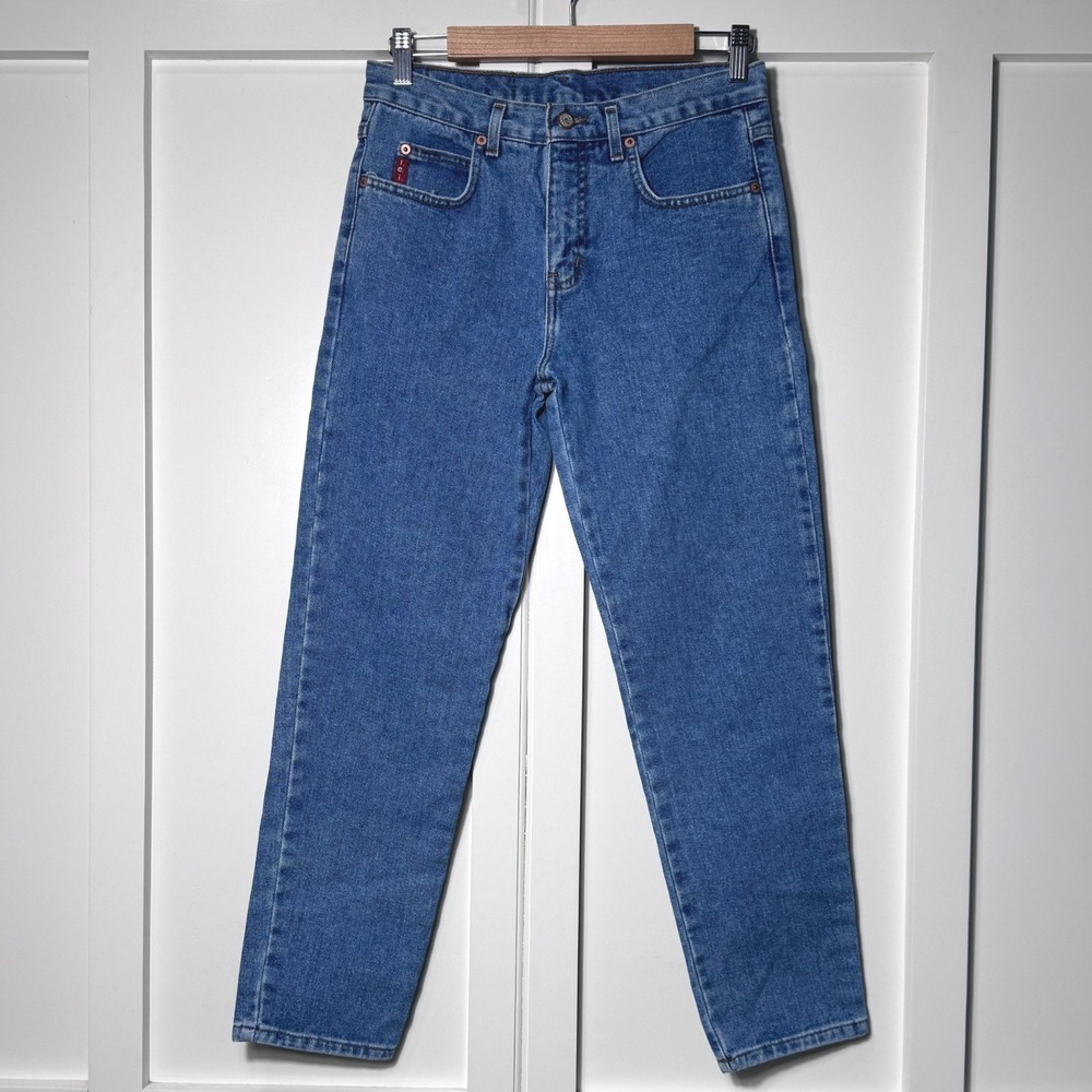 Vintage LEI High Waisted Straight Leg Jeans Medium Wash Blue Cotton Womens 14